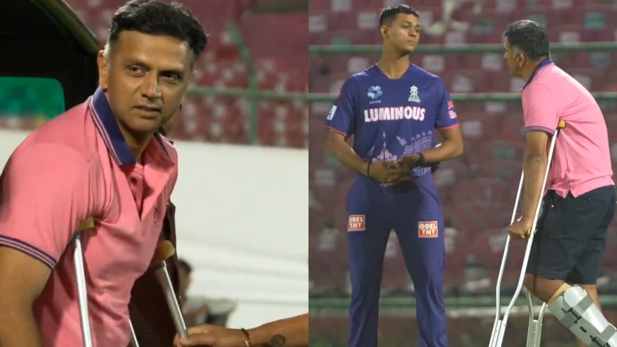 IPL 2025: Rahul Dravid arrived in training session with the help of Baisakhi, shocking video surfaced